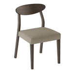 Beane Dining Chair - Walnut, Beige-Grey