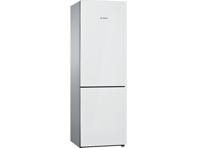 Bosch White Glass 800 Series 24-inch Counter-Depth Bottom Freezer Refrigerator (10 Cu.Ft.) - B10CB81NVW