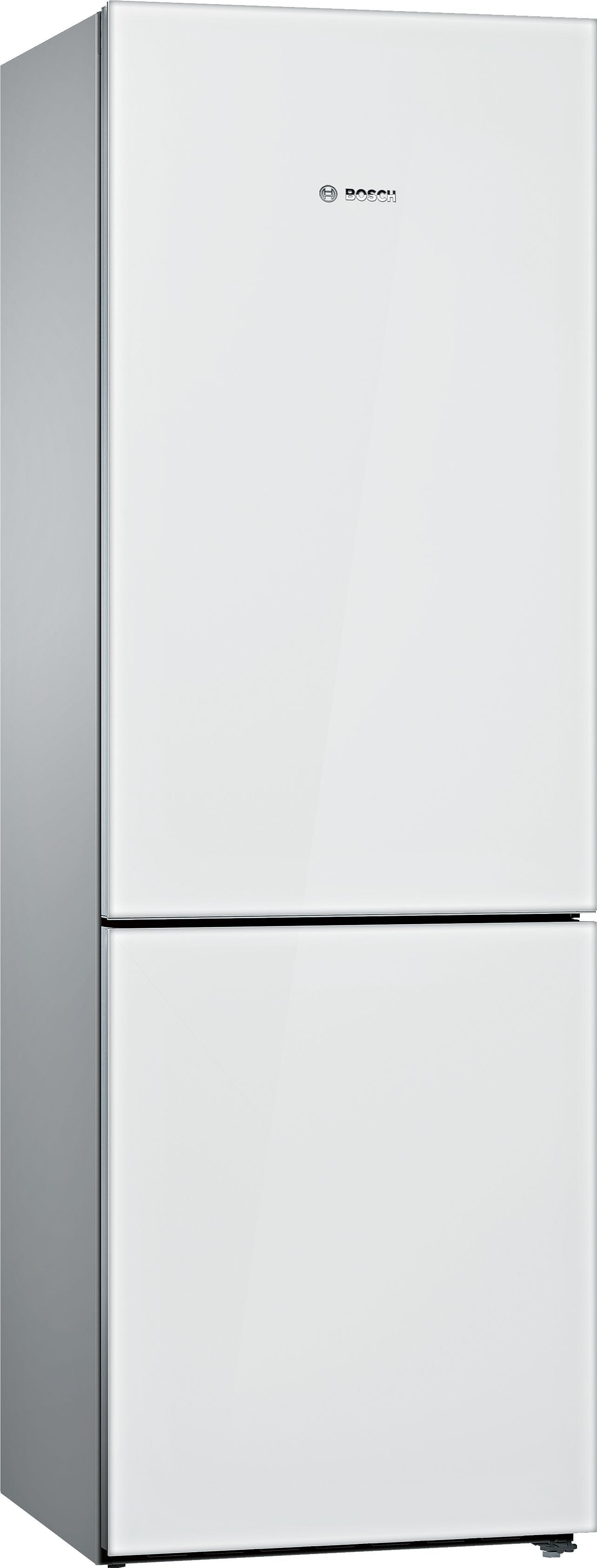 Bosch 800 Series 24" 10 Cu. Ft. White Glass Counter-Depth Bottom-Freezer Refrigerator - B10CB81NVW