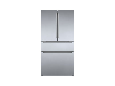 Bosch 800 Series Stainless Steel Counter-Depth 4 Door Refrigerator Rececssed Handle - (B36CL80ENS)