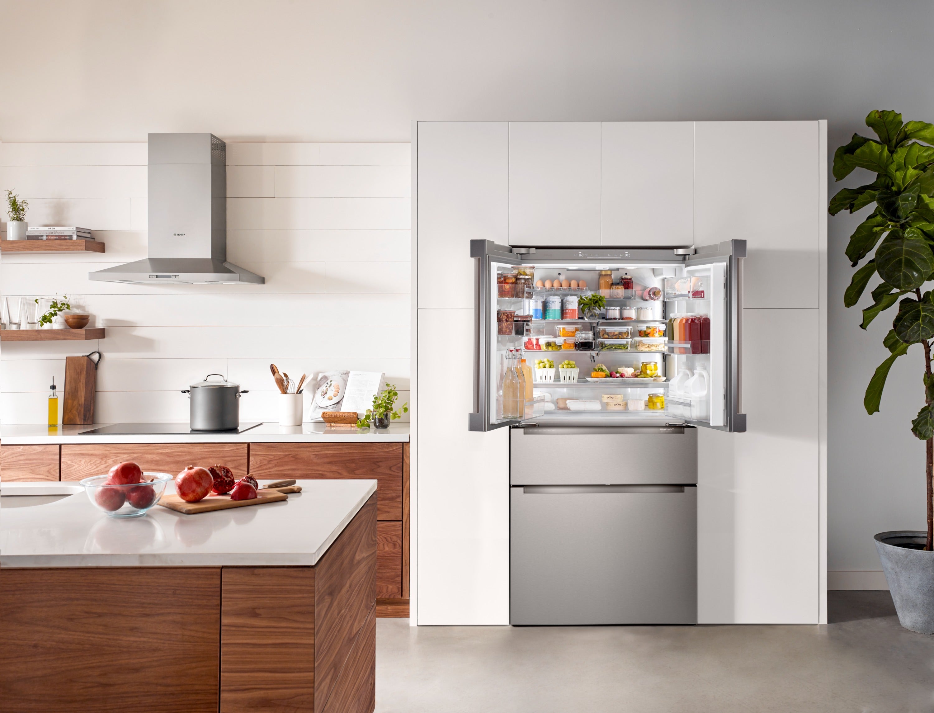 Bosch 800 Series Stainless Steel Counter-Depth 4 Door Refrigerator