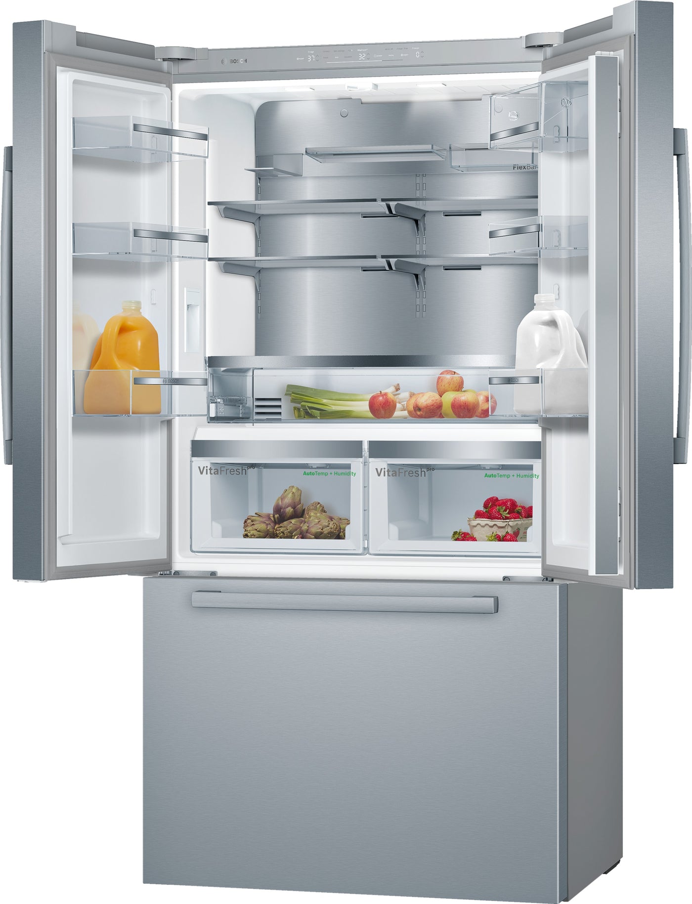 Bosch 800 Series Stainless Steel Counter-Depth French Door Refrigerator - B36CT80SNS