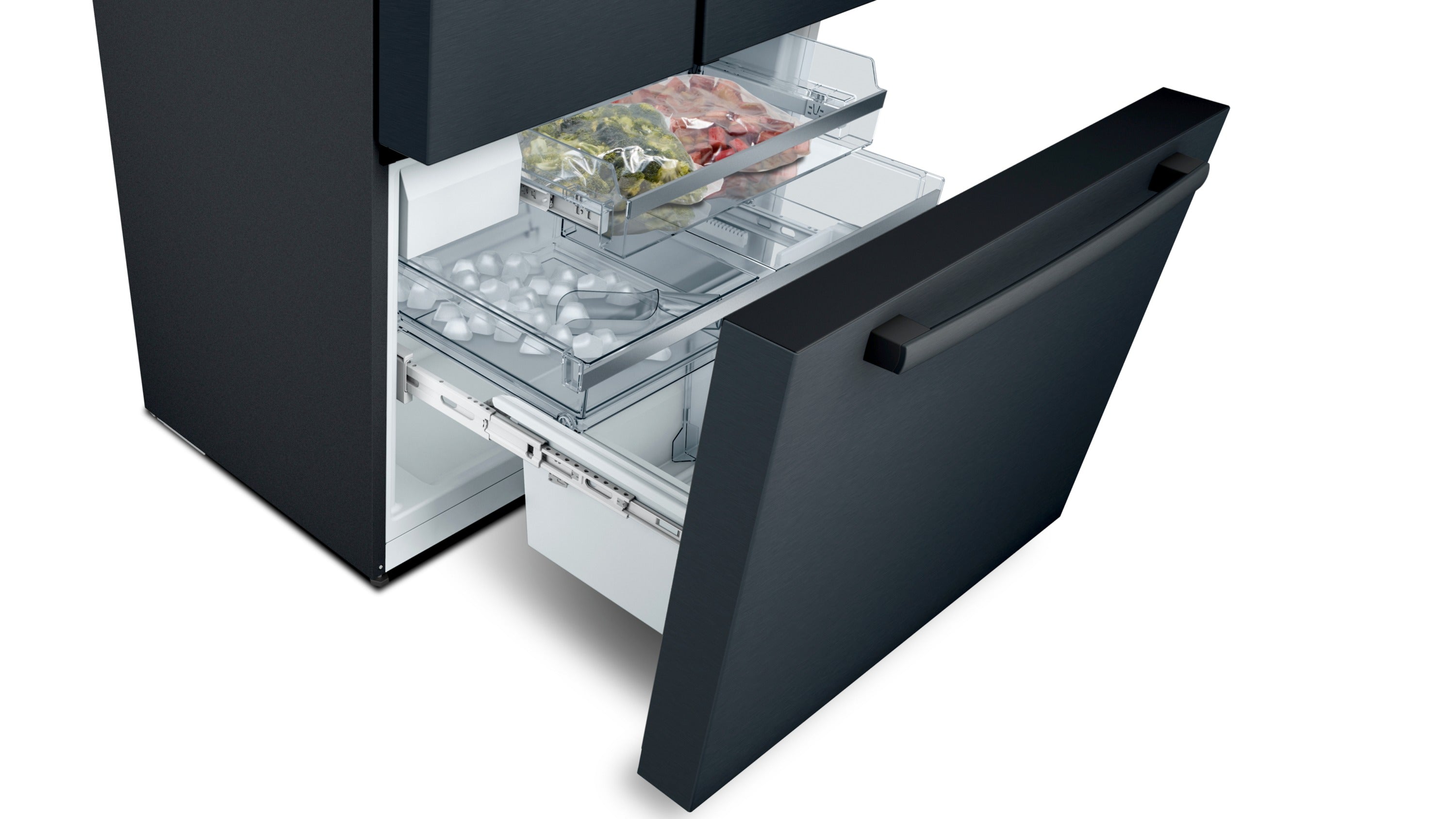 Bosch 800 Series 36"  20.8 Cu. Ft. Black Stainless Steel Counter-Depth French Door Refrigerator - B36CT80SNB