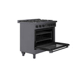 Bosch 36" Industrial Style Gas Range Black Stainless Steel - HGS8645UC