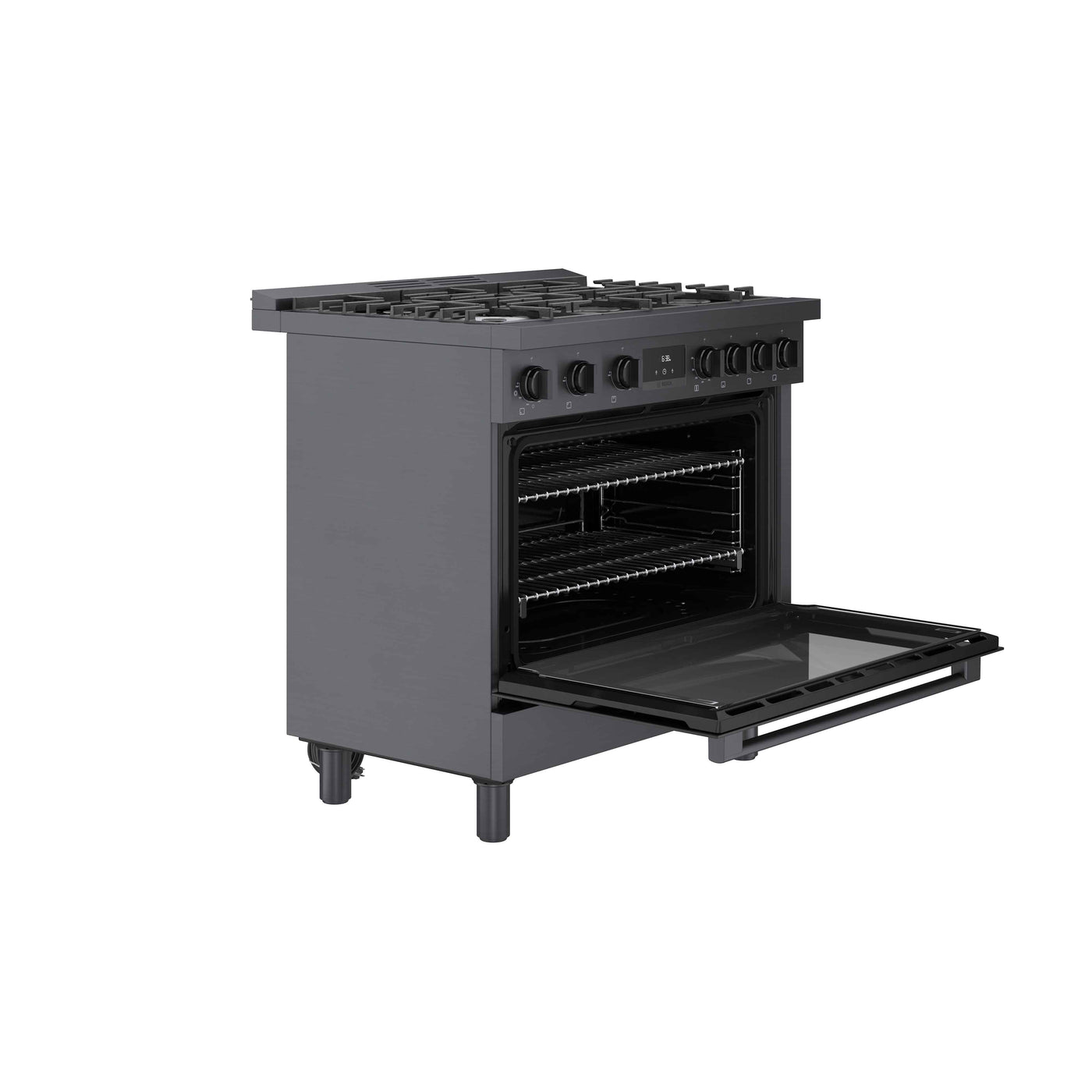 Bosch 36" Industrial Style Gas Range Black Stainless Steel - HGS8645UC