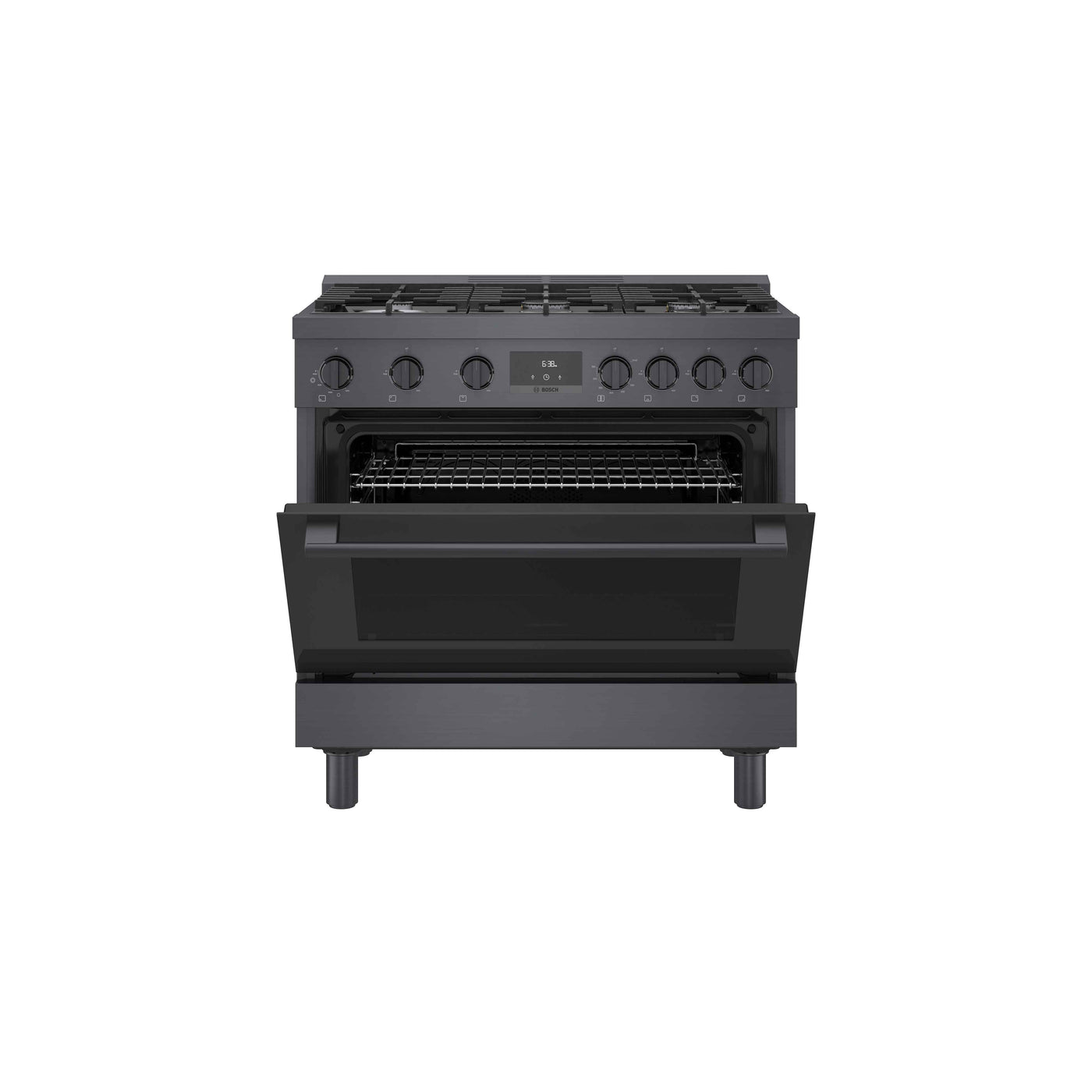 Bosch 36" Industrial Style Gas Range Black Stainless Steel - HGS8645UC