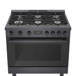 Bosch 36" Industrial Style Gas Range Black Stainless Steel - HGS8645UC