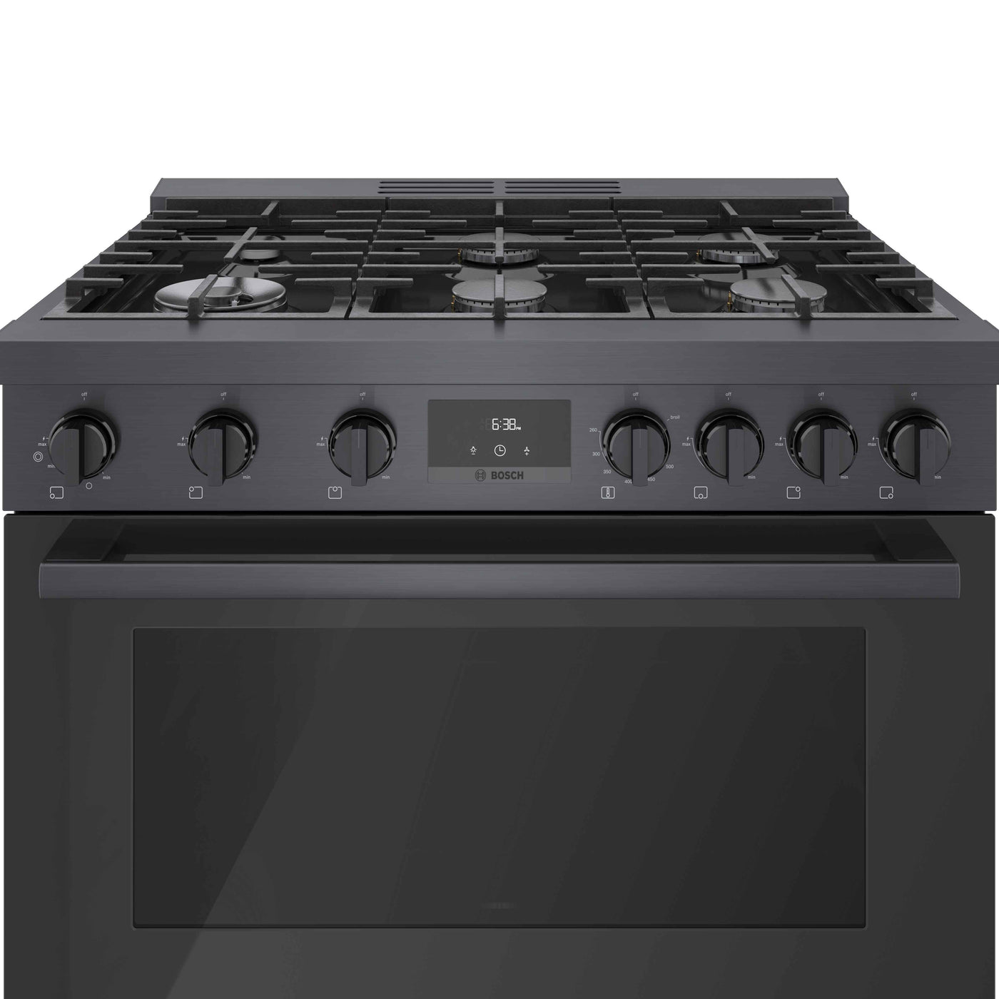 Bosch 36" Industrial Style Gas Range Black Stainless Steel - HGS8645UC