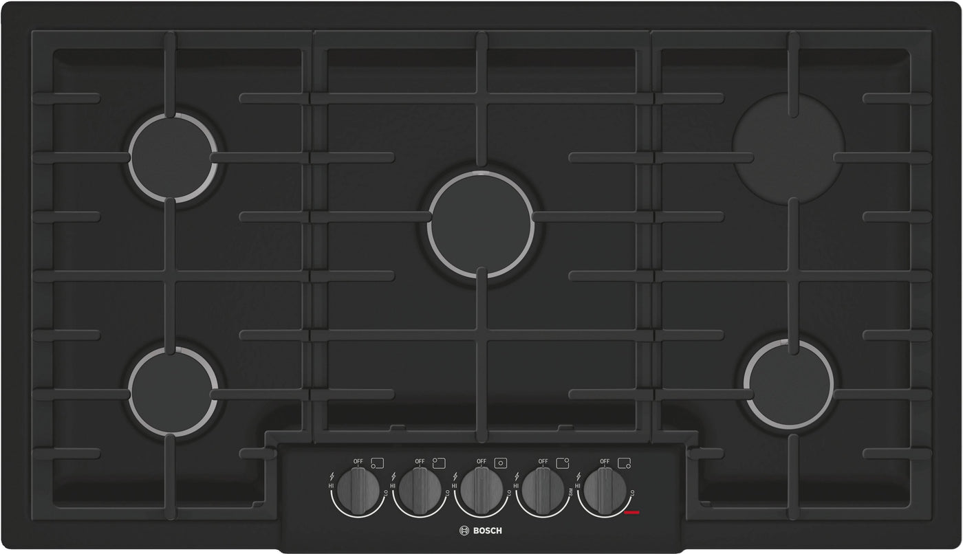 Bosch Black Stainless Steel 800 Series 36-Inch Gas Cooktop - NGM8646UC