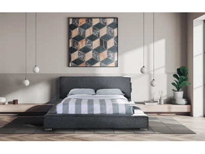 Tori 3-Piece Queen Bed - Dark Grey