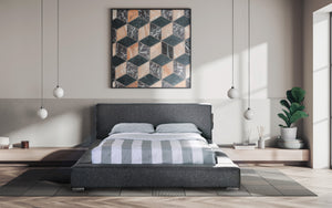 Tori 3-Piece Queen Bed - Dark Grey