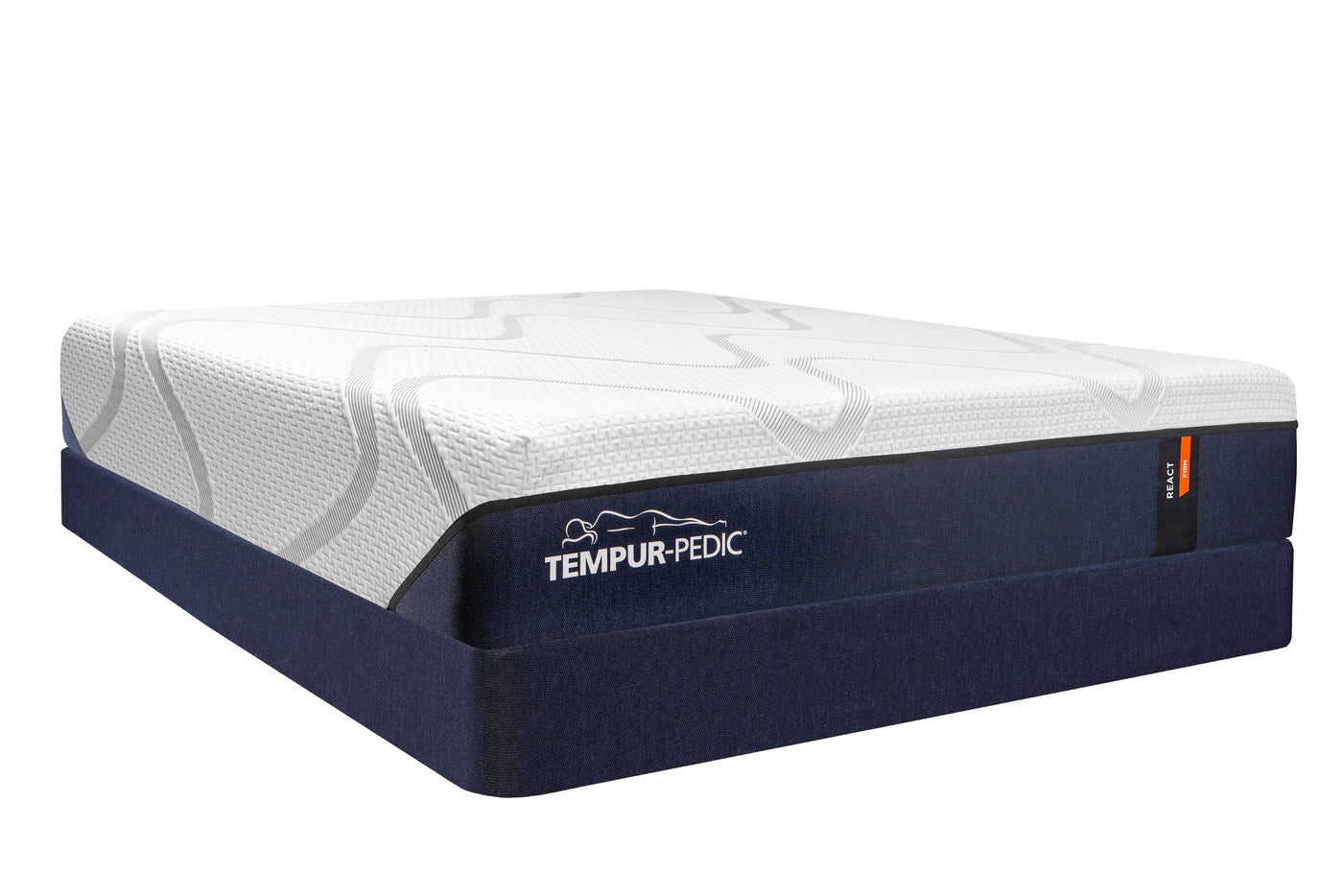 Tempur-Pedic React Firm King Mattress and Split Boxspring Set