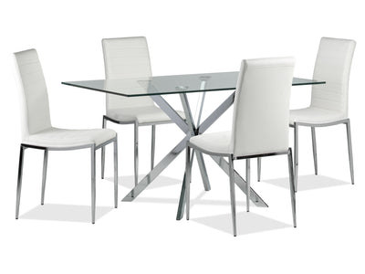 Darron 5-Piece Dining Set - White