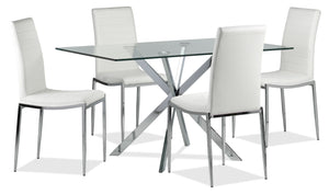 Darron 5-Piece Dining Set - White