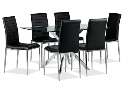 Darron 7-Piece Dining Set - Black