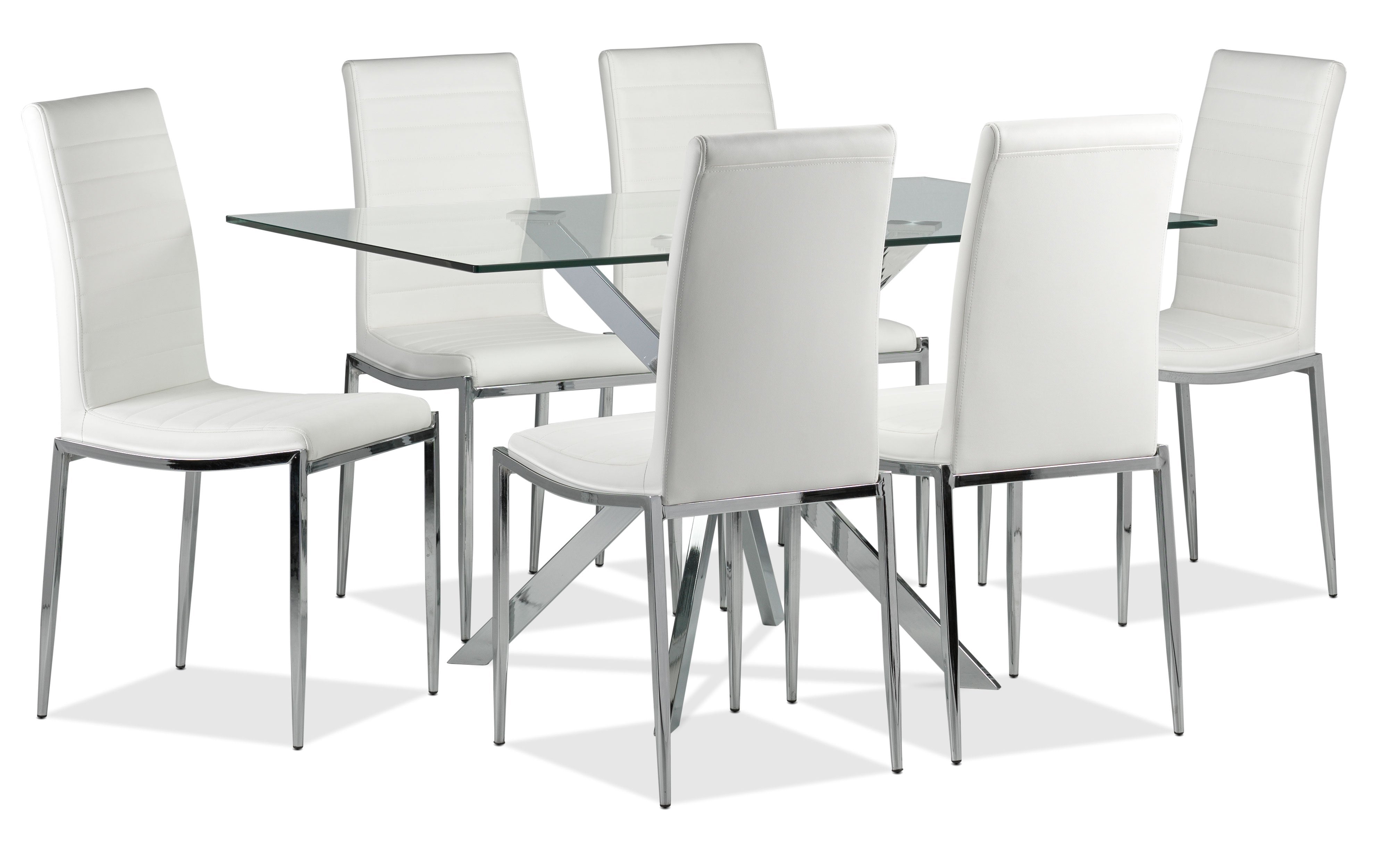 Darron 7-Piece Dining Table Set - White