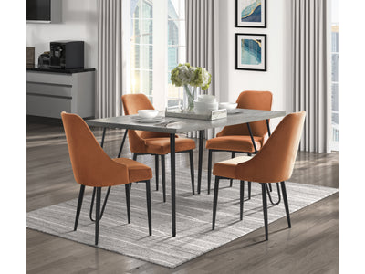 Alaia 5-Piece Dining Set - Orange