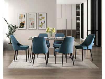 Alaia 7-Piece Dining Set - Blue