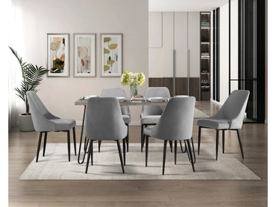 Alaia 7-Piece Dining Set - Grey