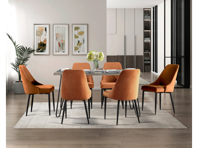 Alaia 7-Piece Dining Set - Orange