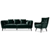 Maja Sofa and Accent Chair Set - Green