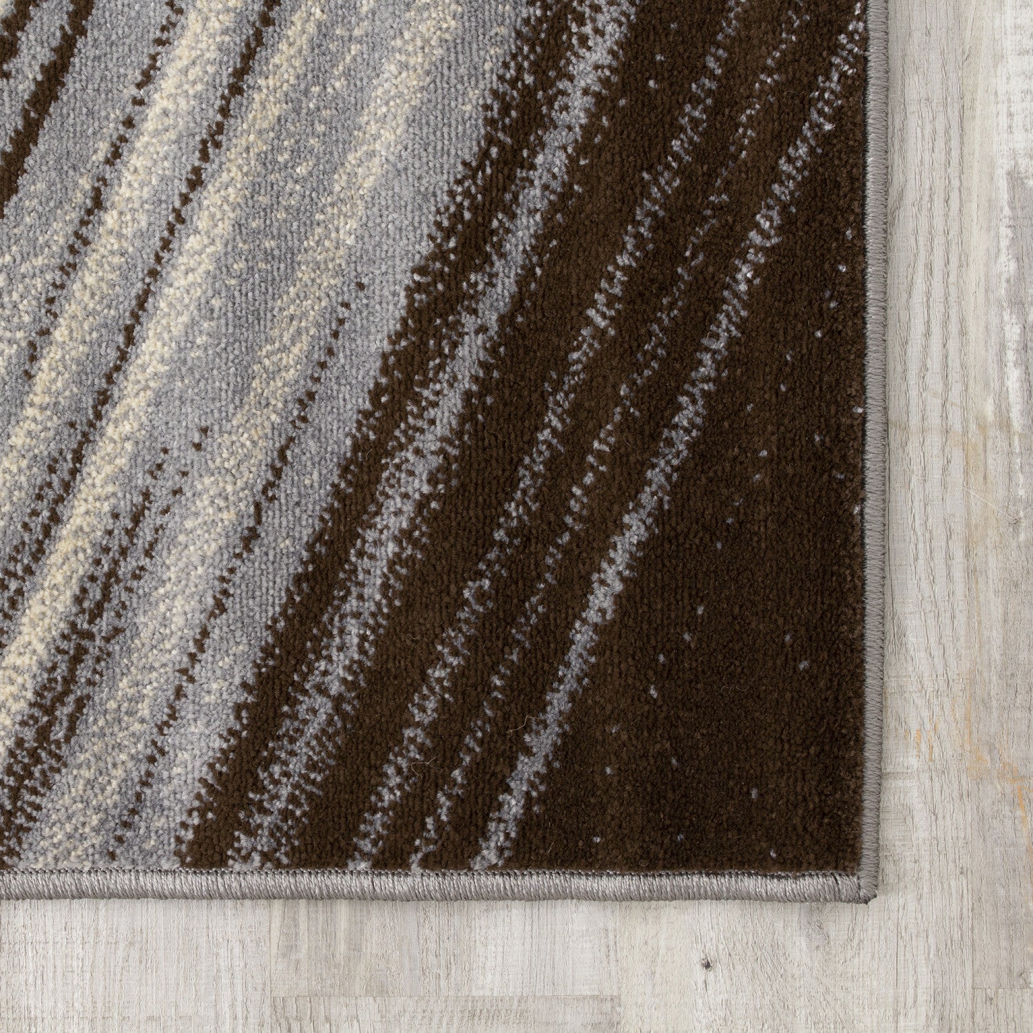 Sigma 5'3" X 7'7" Light Shafts Rug - Cream Blue Area Rug