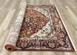 Satara 5'3" X 7'7" Classic Border Rug - Red Cream  Area Rug