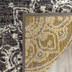 Fiona  7'8" X 10'6" Medallion Stamps Rug - Grey Cream Area Rug