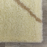 Finesse 7'10" X 10'6" Lines Crossing Shag Rug - Cream Beige Area Rug
