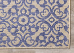 Camby 7'10" X 10'6" Indoor/Outdoor Elaborate Rug - Blue Beige  Area Rug