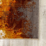 Pollo 5'3" X 7'7" Distressed Abstract Rug - Cream Orange Area Rug