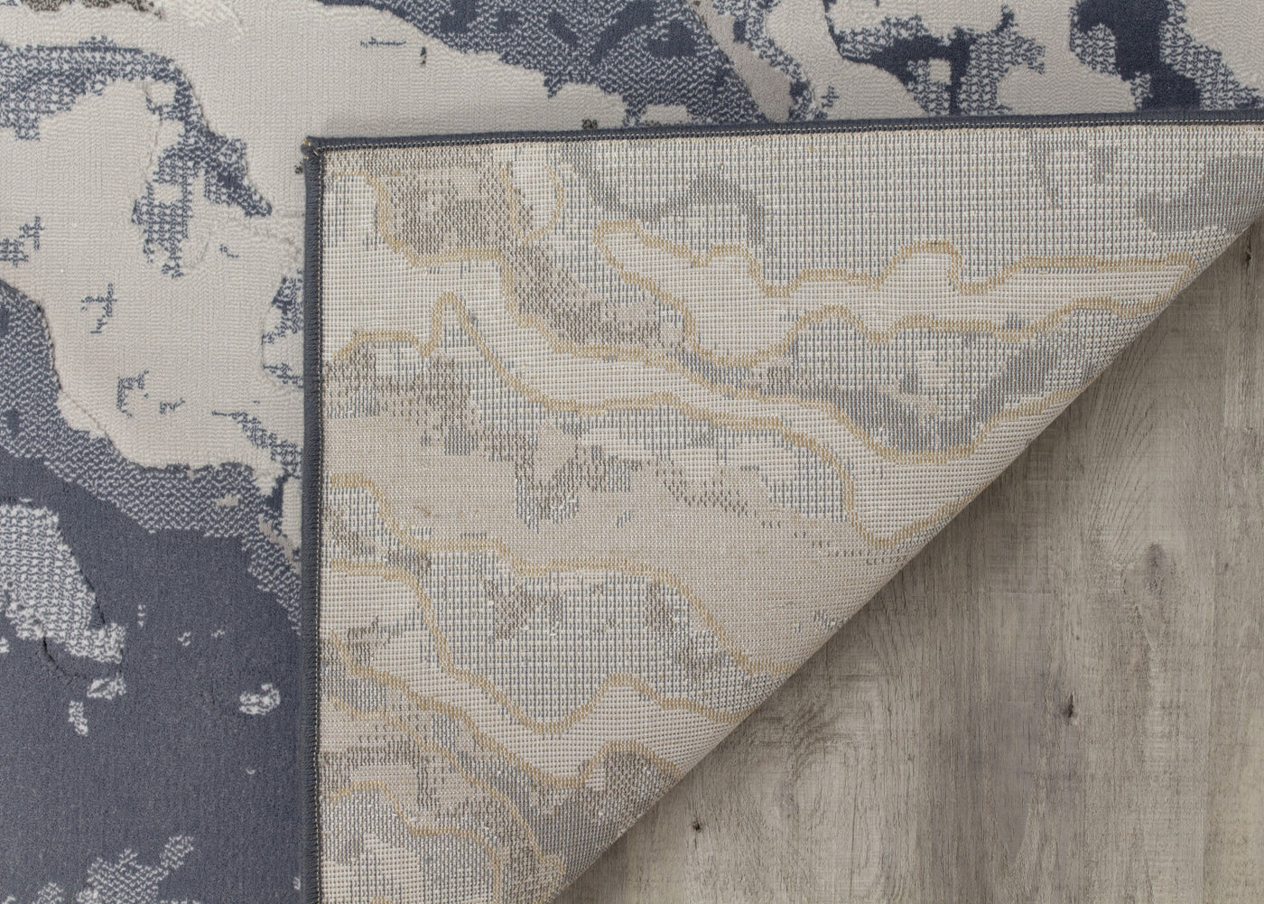 Intrepid 7'10" X 10'10" Rushing Water Rug - Blue Cream Area Rug