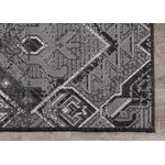 Jango 5'3" X 7'4" Indoor/Outdoor Geometric Rug - Grey Black  Area Rug