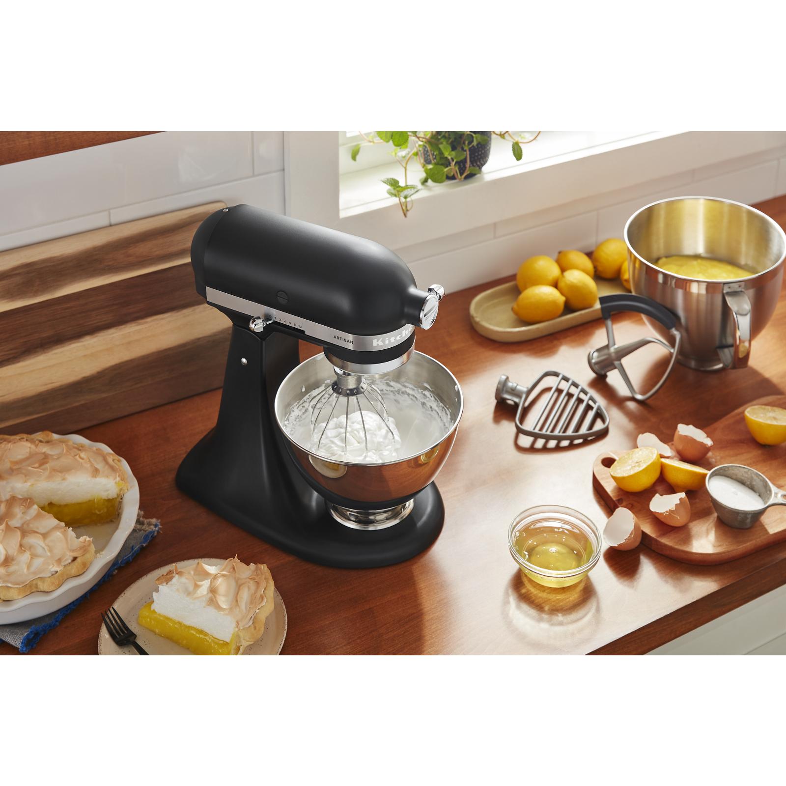 KitchenAid Black Matte Artisan® Series Tilt-Head Stand Mixer with Premium Accessory Pack - KSM195PSBM