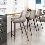 Teglberg Counter Height Stool - Greyish Brown/Walnut - Set of 2