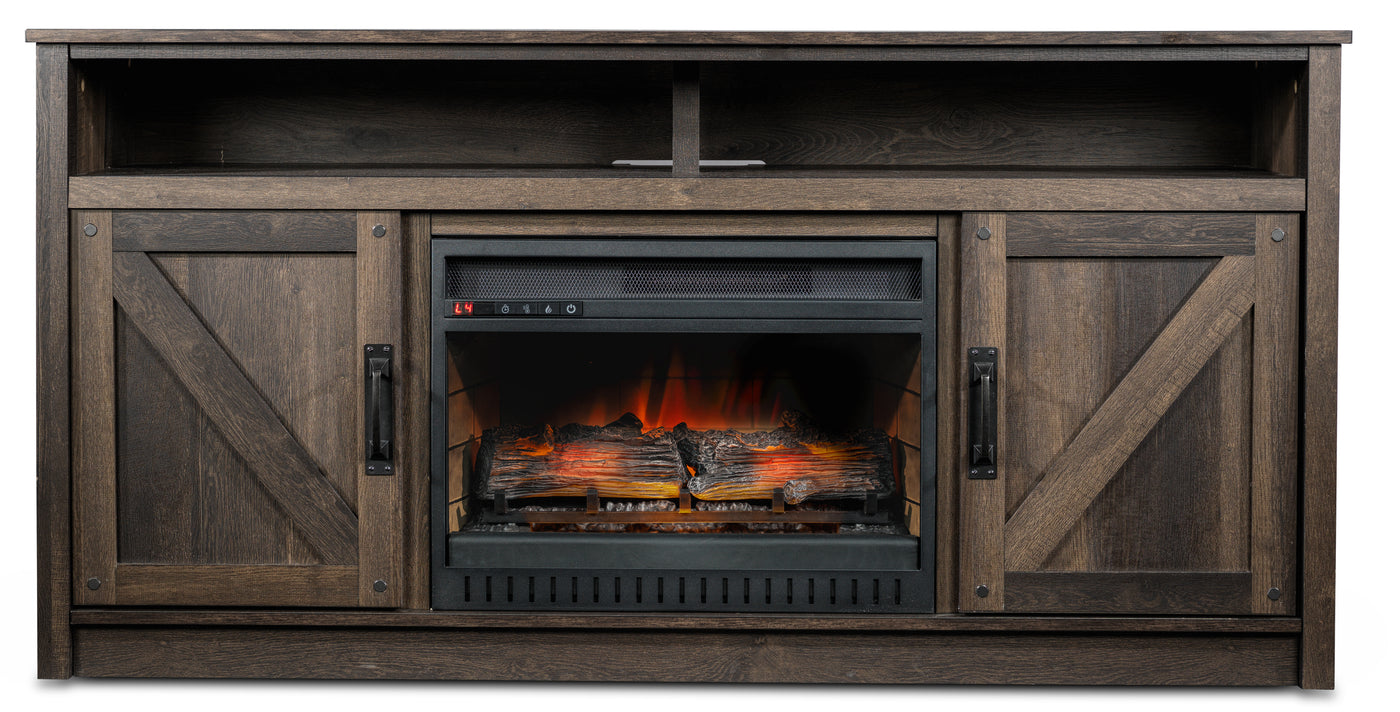 Noah Fireplace TV Stand - Aged Oak