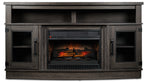 Jacob Fireplace TV Stand - Chocolate Oak