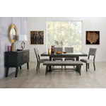 Imari 7-Piece Dining Set - Black and Grey