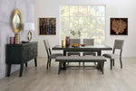Imari 7-Piece Dining Set - Black and Grey