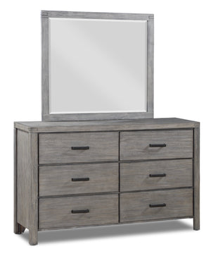 Copeland 6 Drawer Dresser - Wire-Brushed Grey