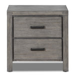 Copeland Night Table - Wire-Brushed Grey