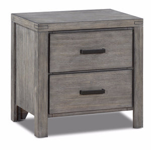 Copeland Night Table - Wire-Brushed Grey
