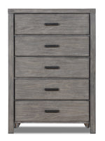 Copeland 5-Drawer Chest - Wire-Brushed Grey