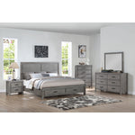 Copeland 6-Piece King Storage Bedroom Package - Wire-Brushed Grey