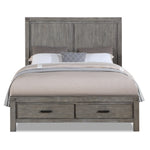 Copeland 3-Piece Queen Storage Bed - Wire-Brushed Grey