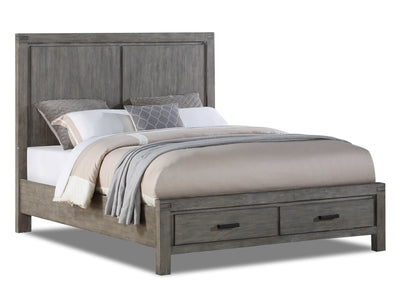 Copeland 3-Piece Queen Storage Bed - Wire-Brushed Grey