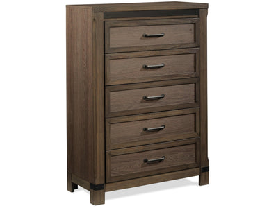 Rossco 5-Drawer Chest - Rustic Oak