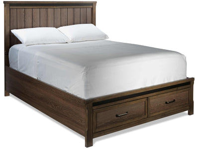 Rossco 3-Piece Queen Storage Bed - Rustic Oak