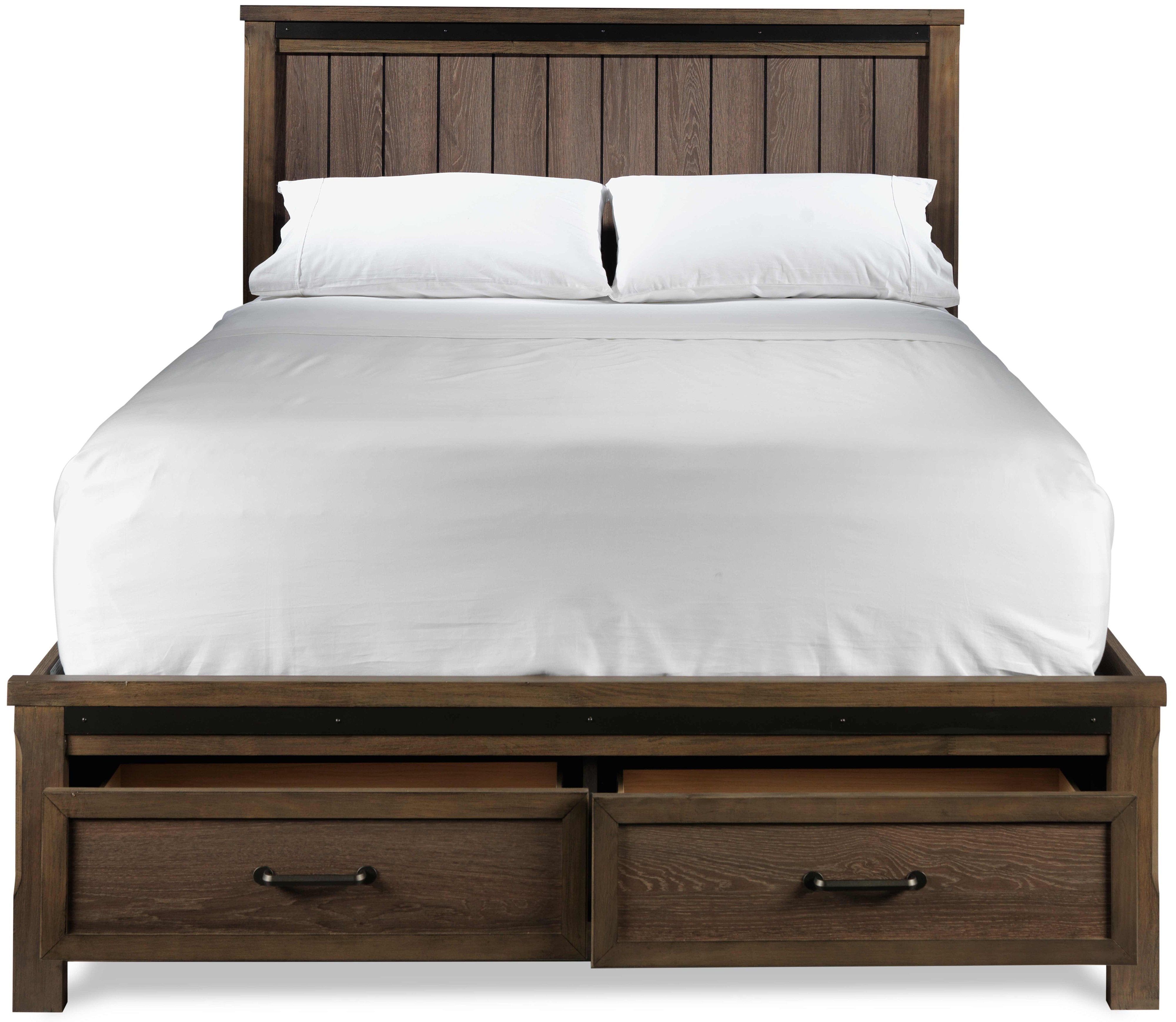 Rossco 3-Piece King Storage Bed - Rustic Oak