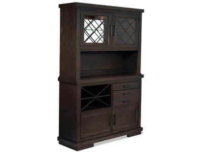 Flanigan Buffet and Hutch - Distressed Espresso